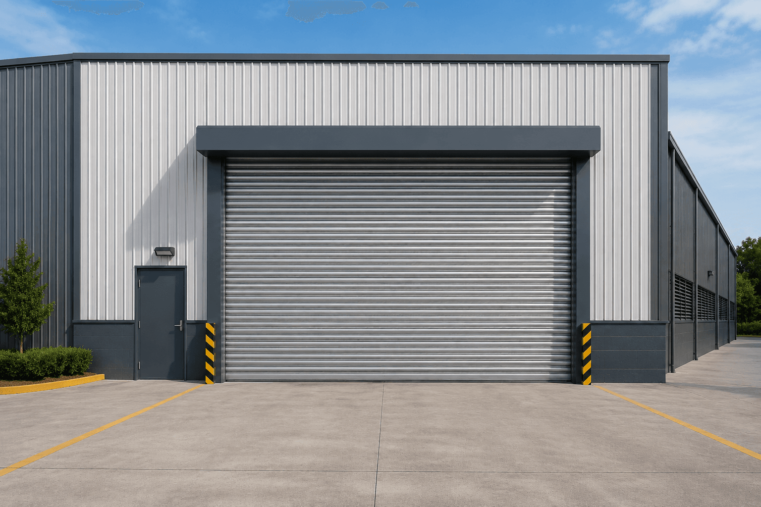 Placeholder for a photograph of an automatic shutter door installation in Ajman Industrial Area